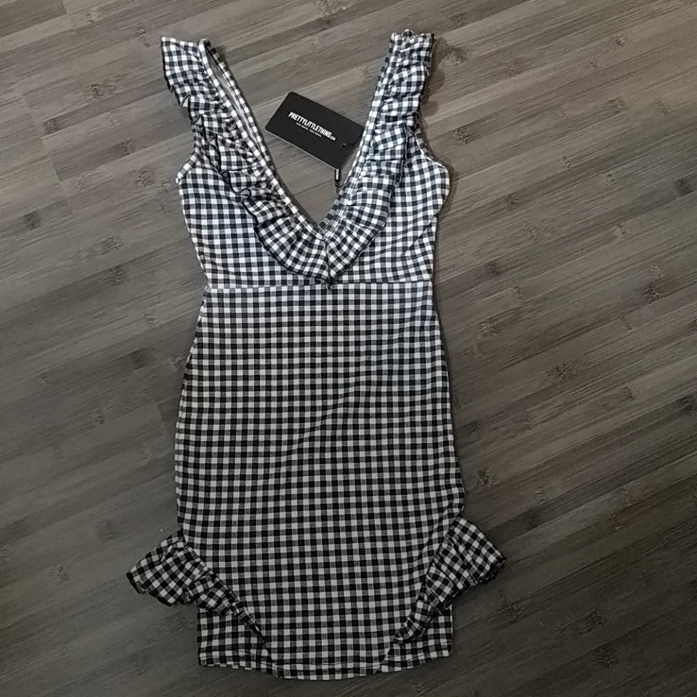 Prettylittlething Revolve gingham mini dress